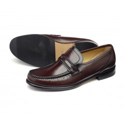 Loake Rome burgundy moccasin